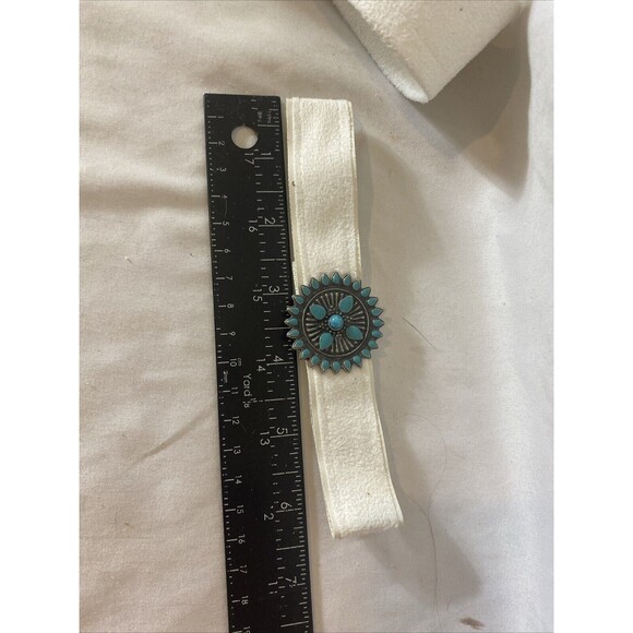 4 Pc native American turquoise southwestern  beaded shoe cover headband Belt. B2 - Picture 2 of 16